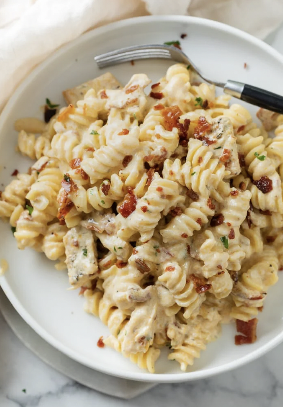 Comforting Chicken Bacon Ranch Pasta