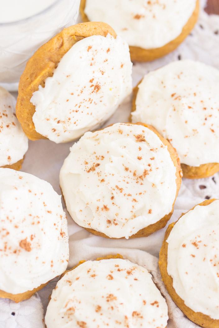 Soft Pumpkin Cookies with Luscious Cream Cheese Frosting