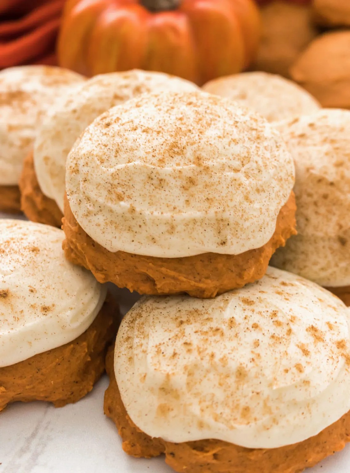 Fall-Inspired Pumpkin Spice Cookies with Creamy Frosting