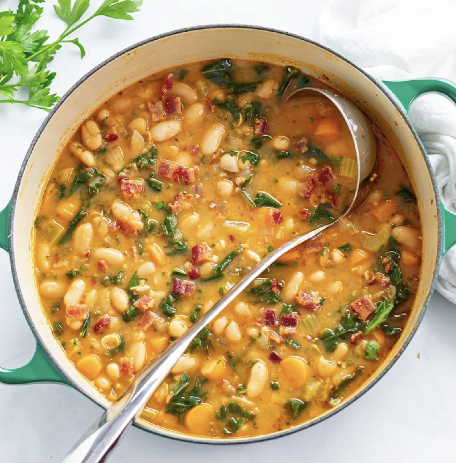 Savory White Bean Soup with Ham