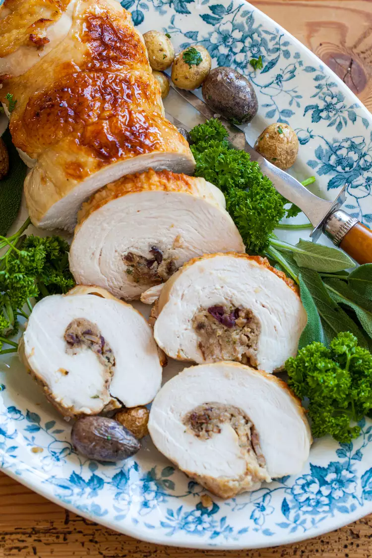 20. Cranberry Stuffed Roast Turkey Breast
