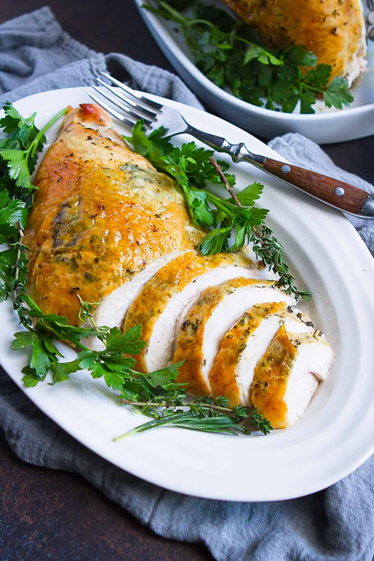 Garlic Herb Roasted Turkey Breast