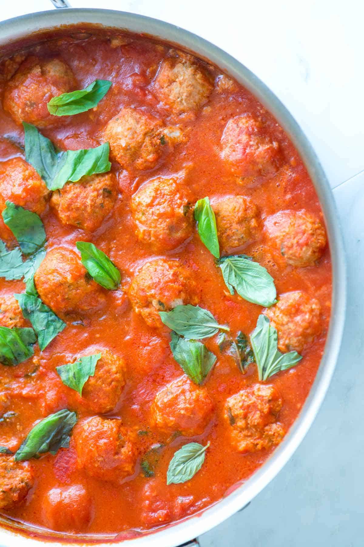 Light and Saucy Turkey Meatballs