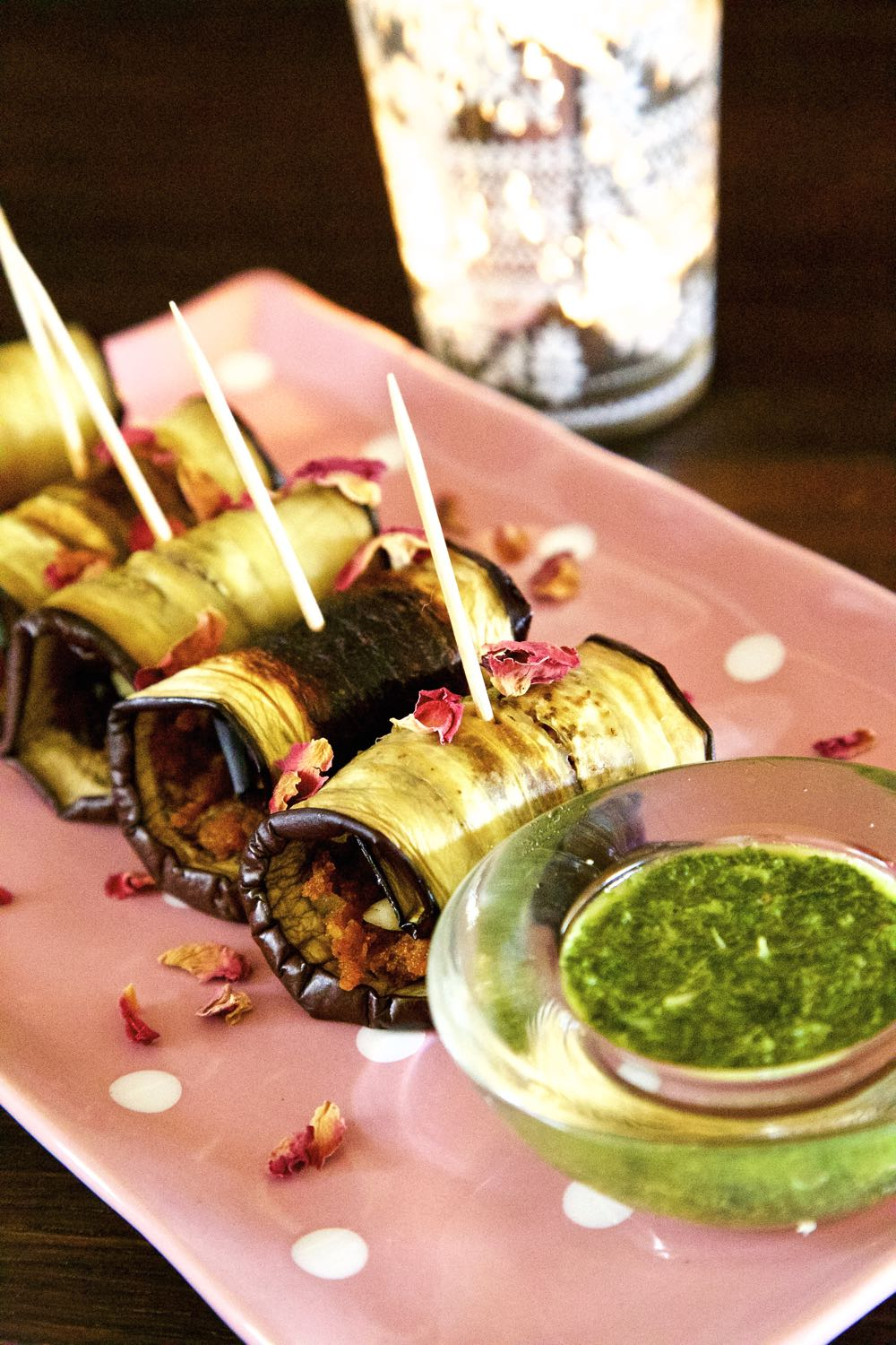 Aubergine Involtini- Pretty Vegan Canapes