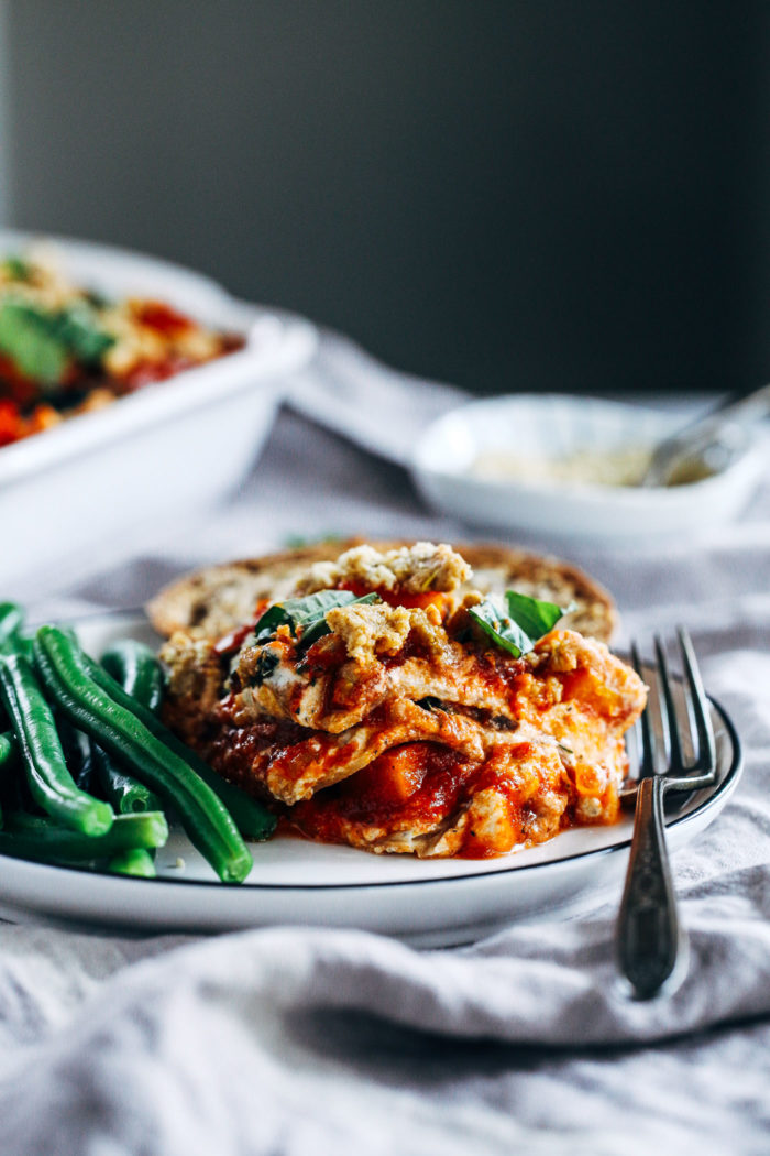 Christmas Vegan Butternut Squash and Kale Lasagna