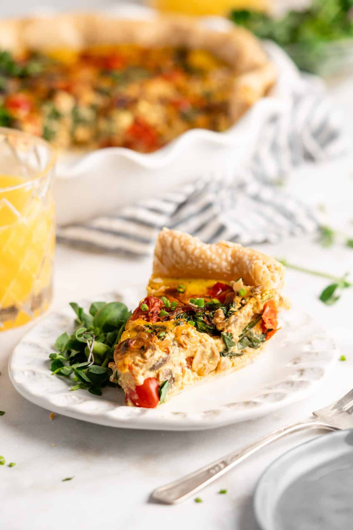 Easy Christmas Vegan Quiche