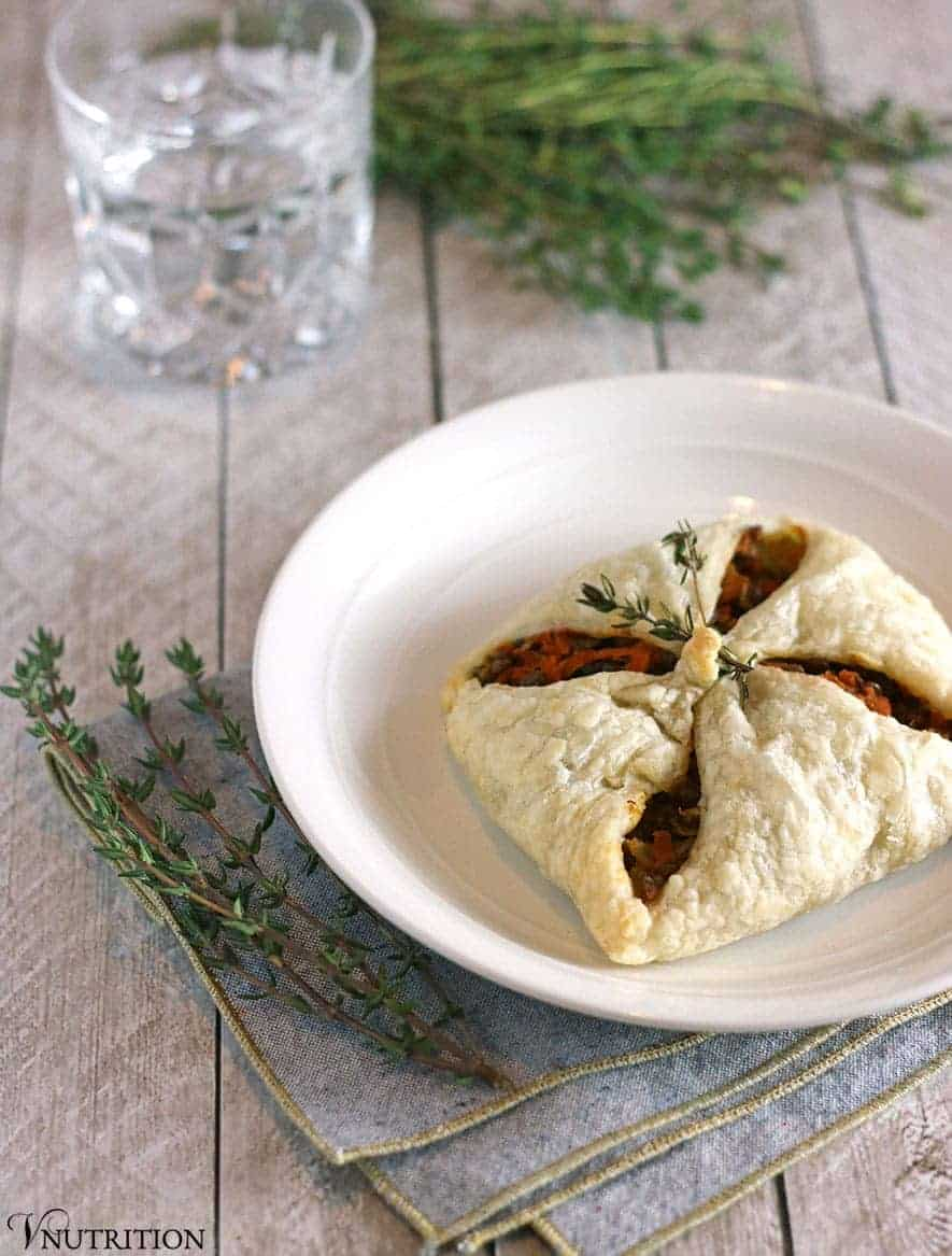 Individual Puff Pastry Lentil Pies