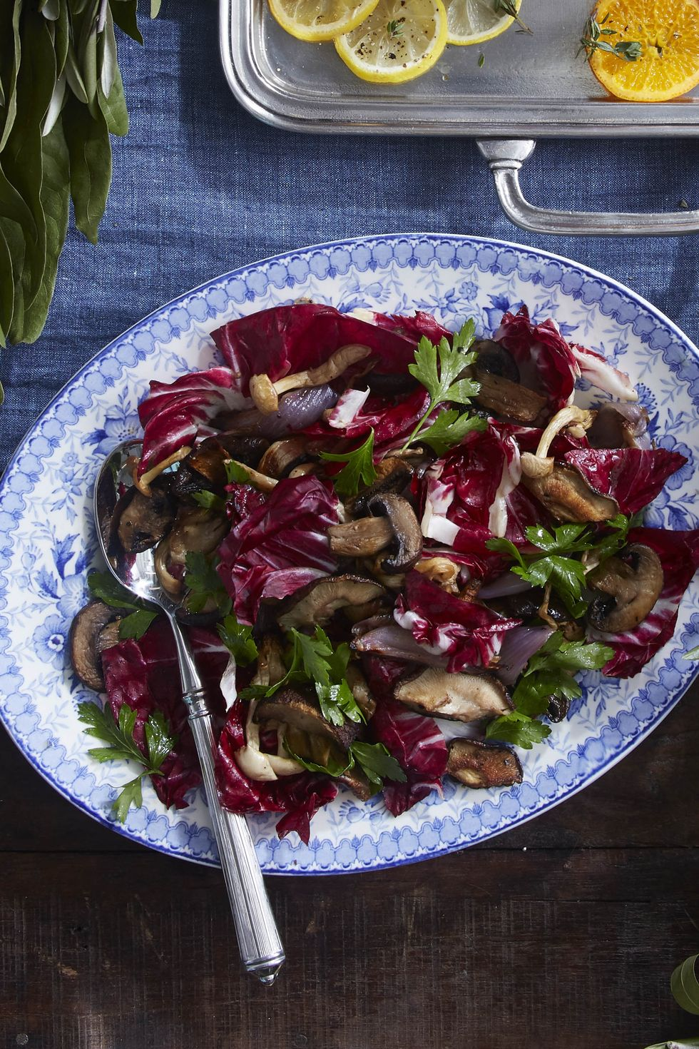 Roasted mushrooms and Radicchio