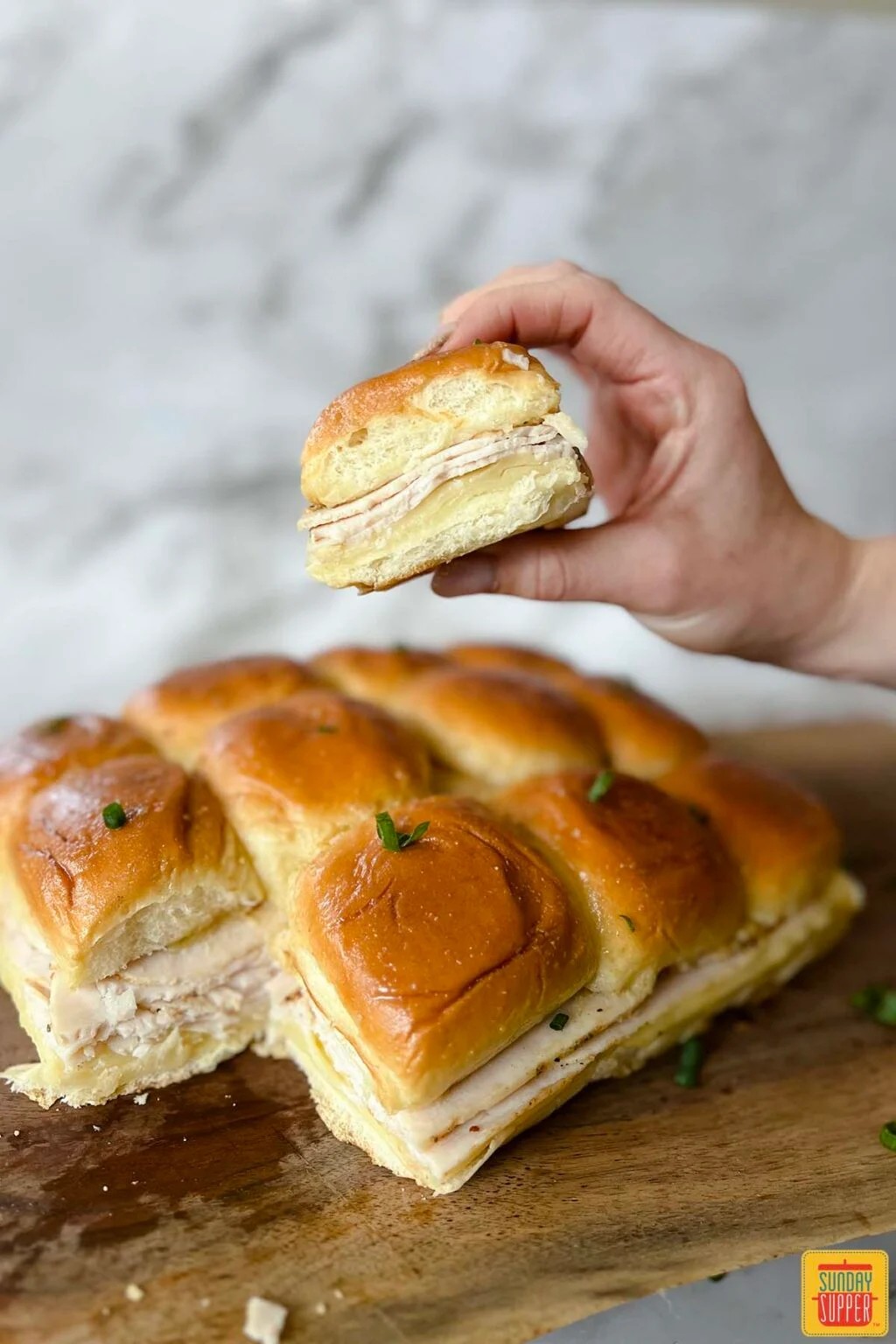 Thanksgiving Turkey Sliders on Hawaiian Rolls