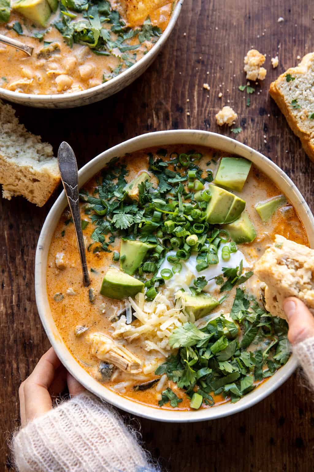 Creamy Gochujang White Chicken Chili