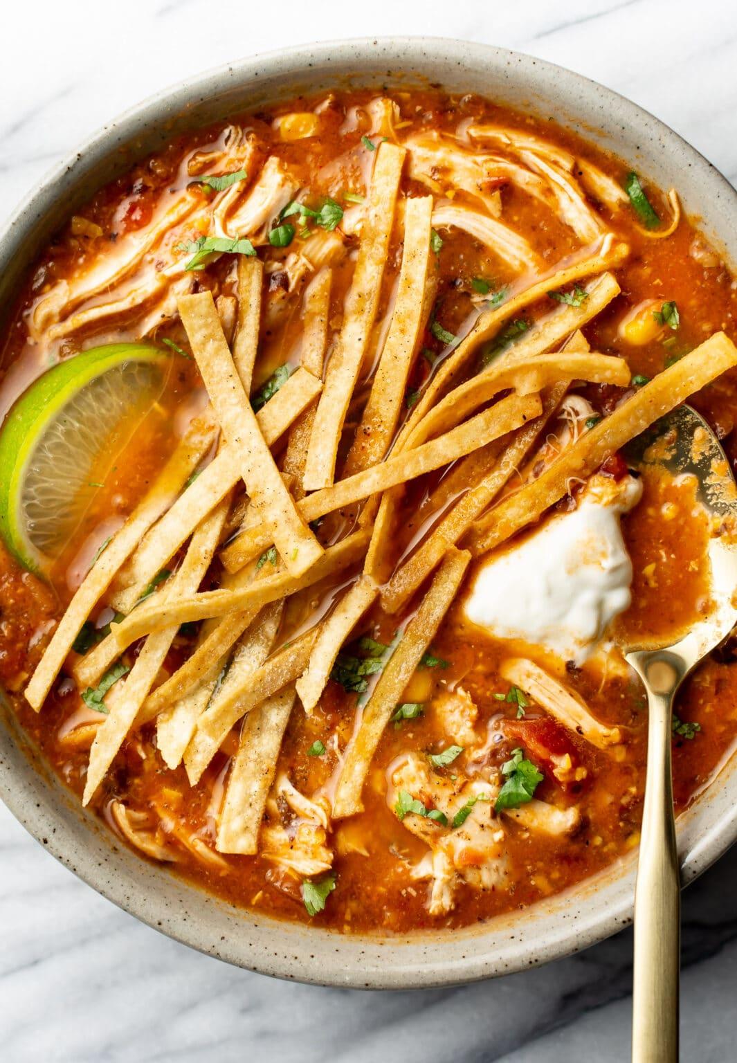 Simple and Satisfying Chicken Tortilla Soup