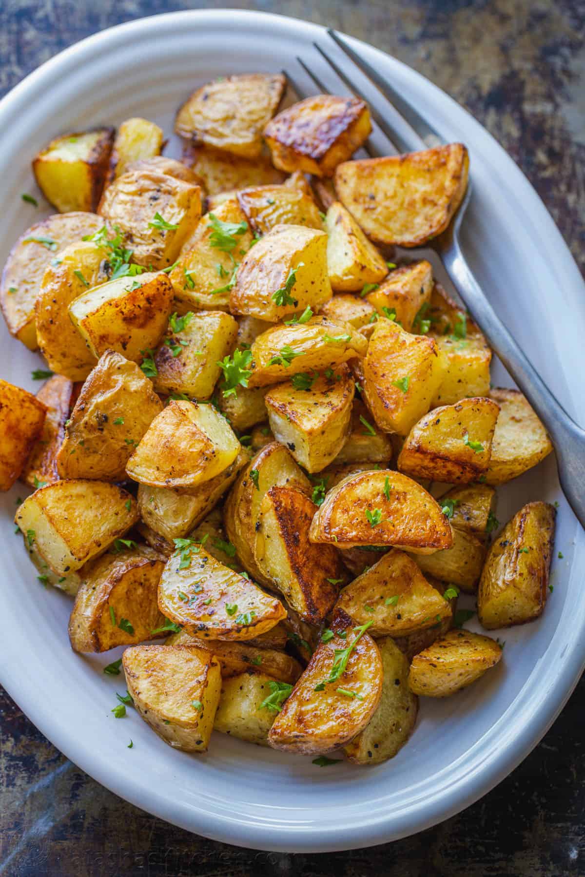 8. Golden Garlic Roasted Potatoes
