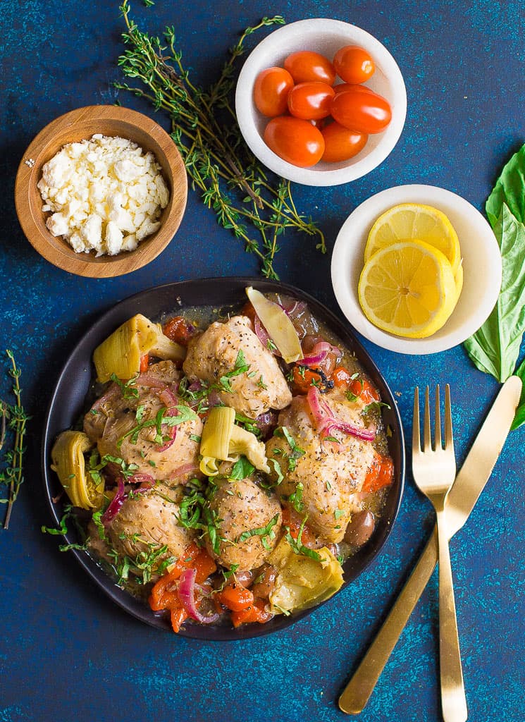 Greek-Inspired Slow Cooker Chicken