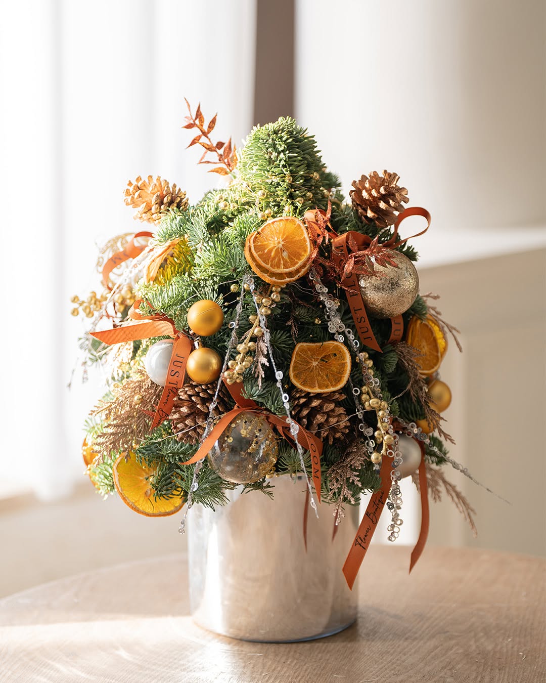 Dried Oranges In A Festive Glow