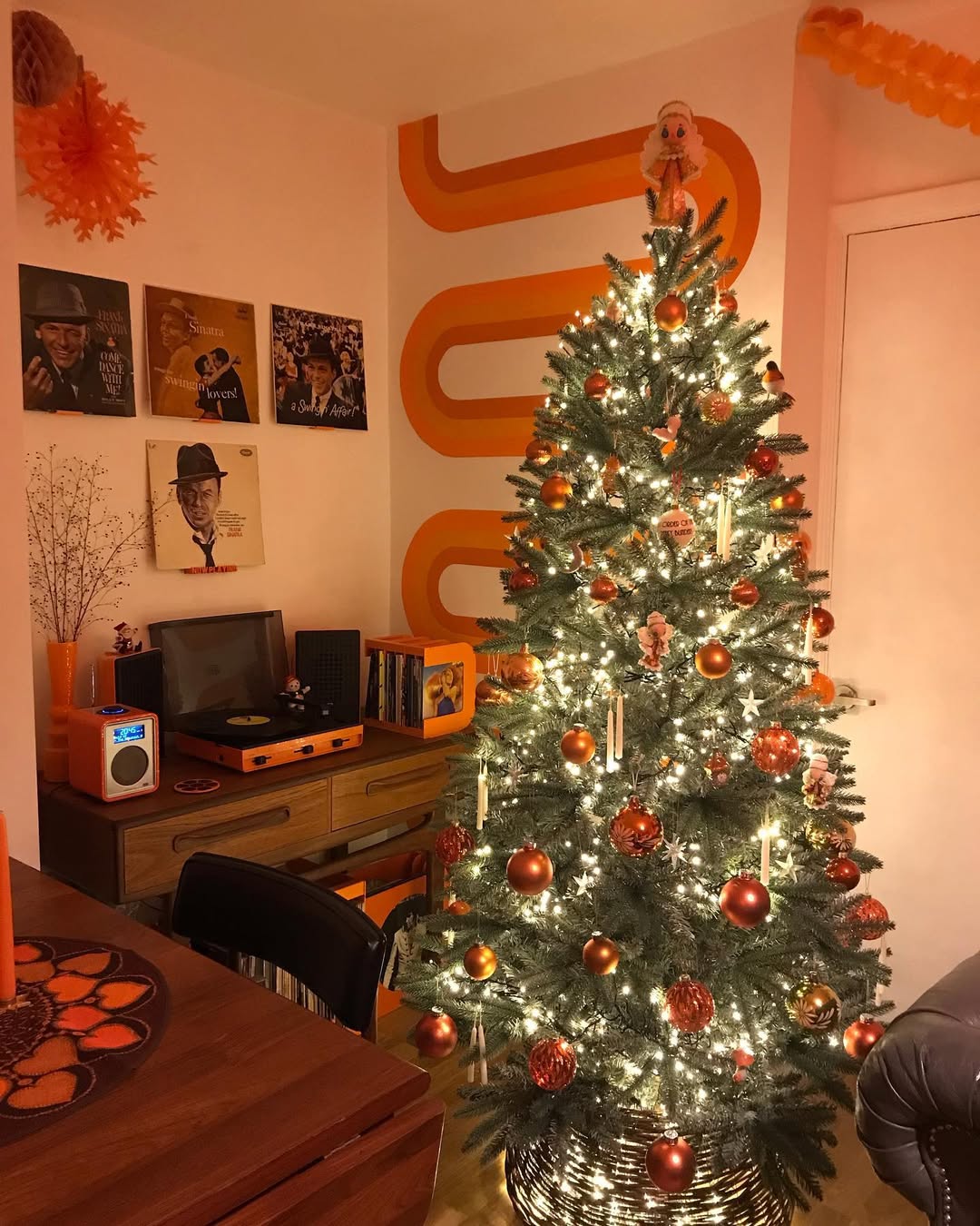 Retro Vibes With Groovy Orange Charm