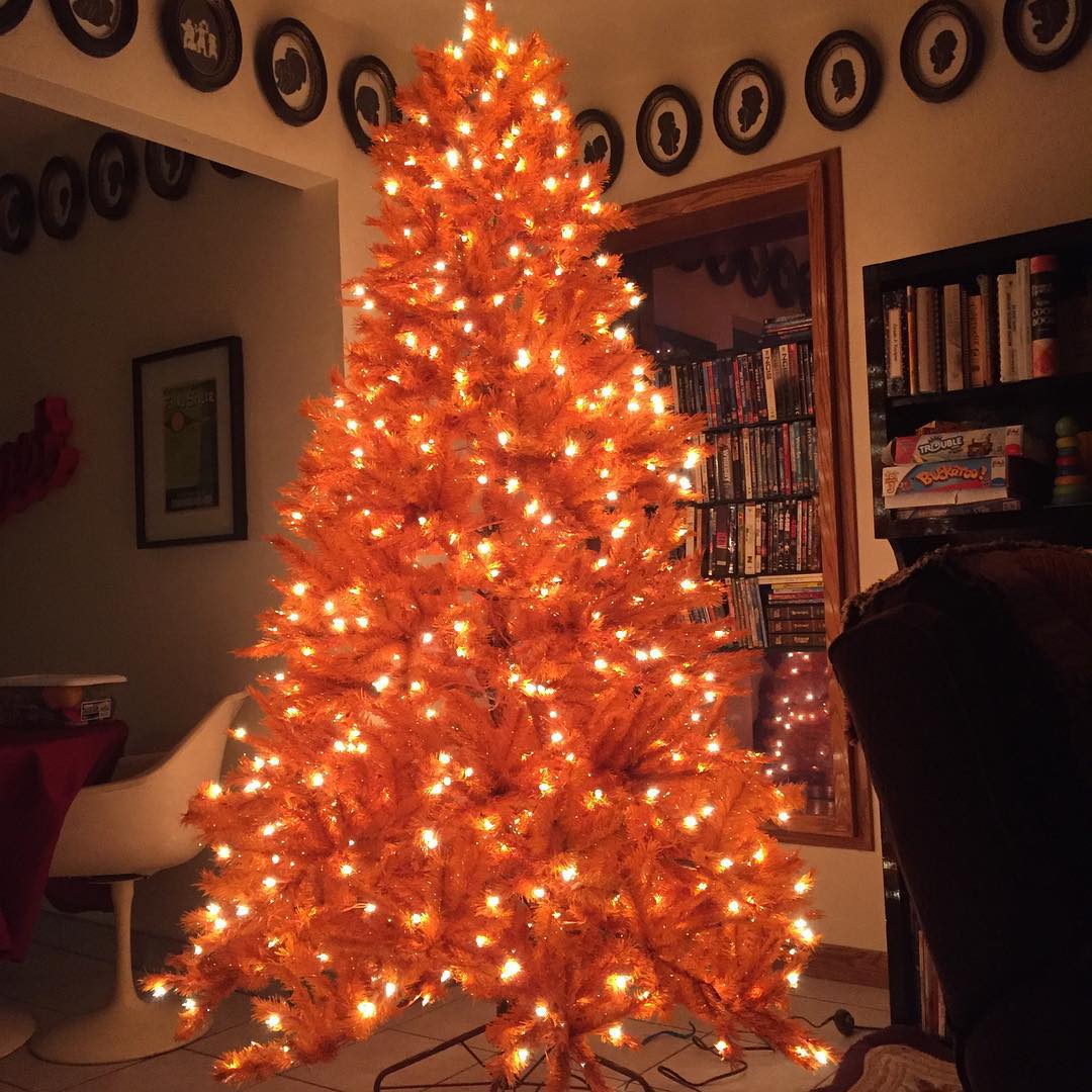 All Lit Up With Retro Orange Glow