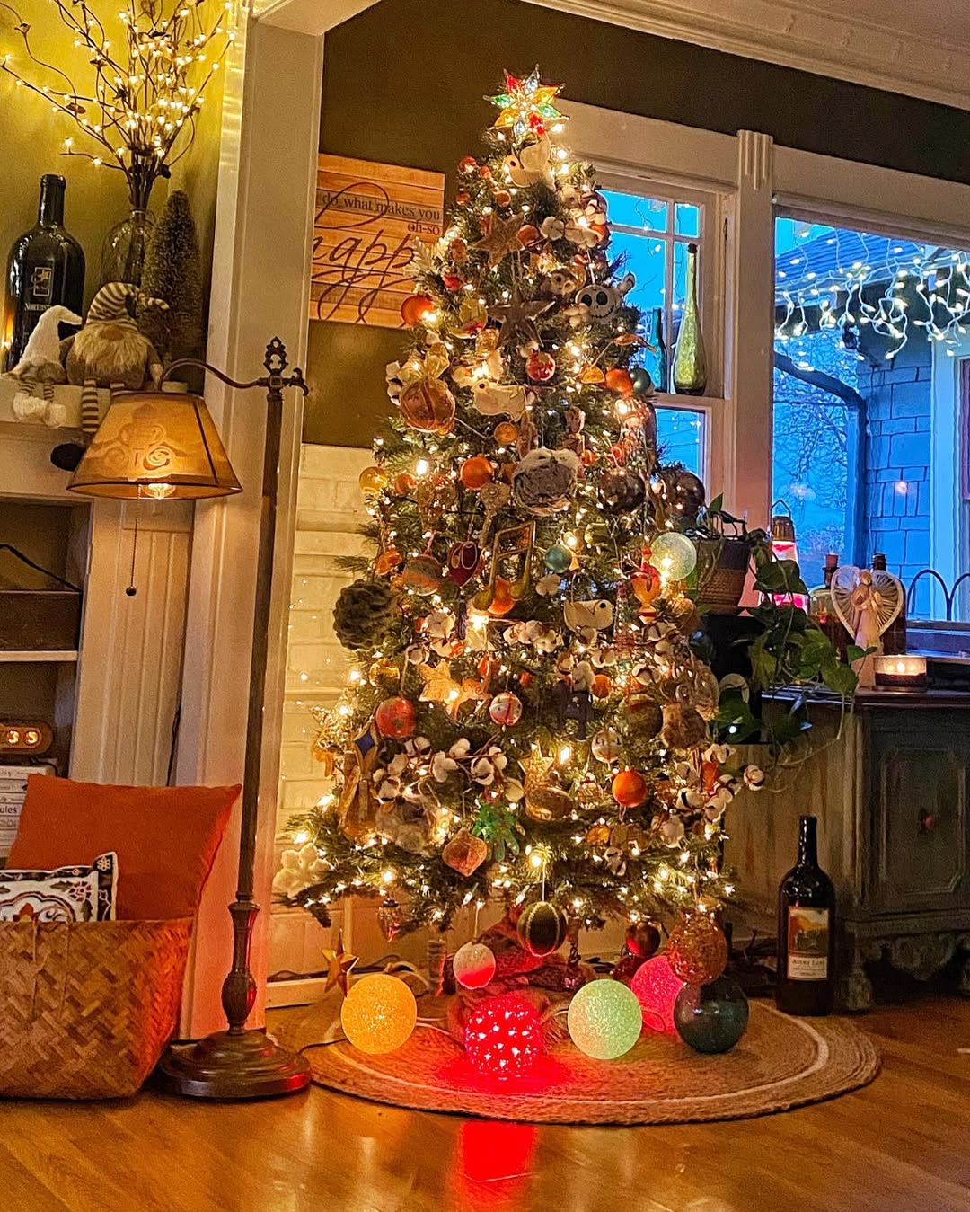 Rustic Warmth With Orange Christmas Glow