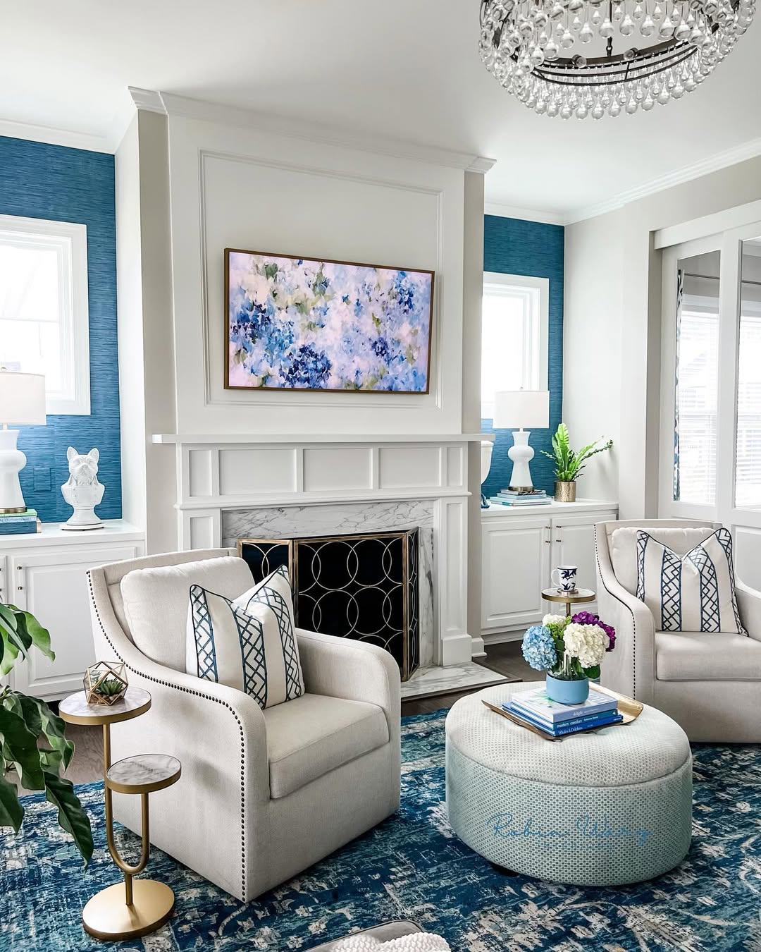 Bold Blue Layers Meet Classic Charm