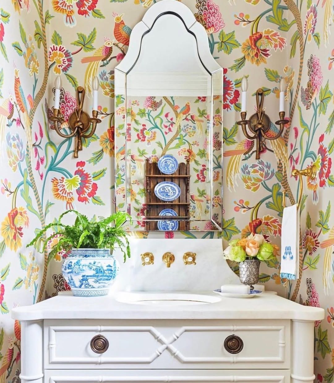 Chinoiserie Birds And Bamboo Charm