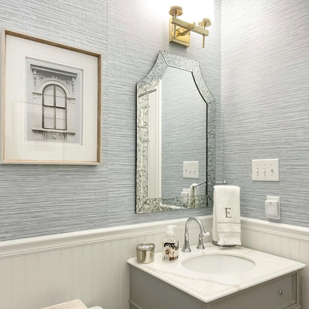 Ornate Mirror And Subtle Texture