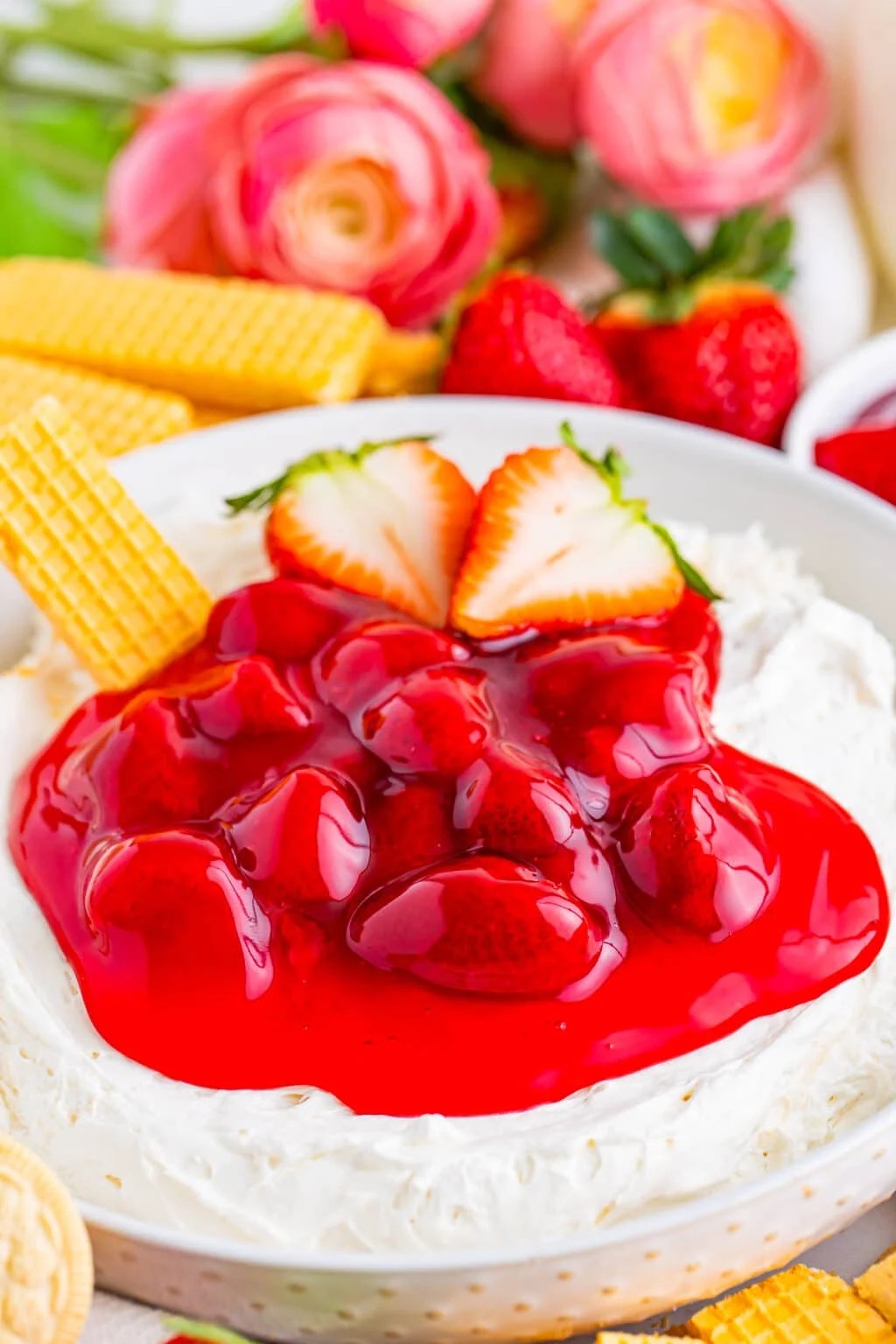 From Bowl to Bliss: Strawberry Cheesecake Dip