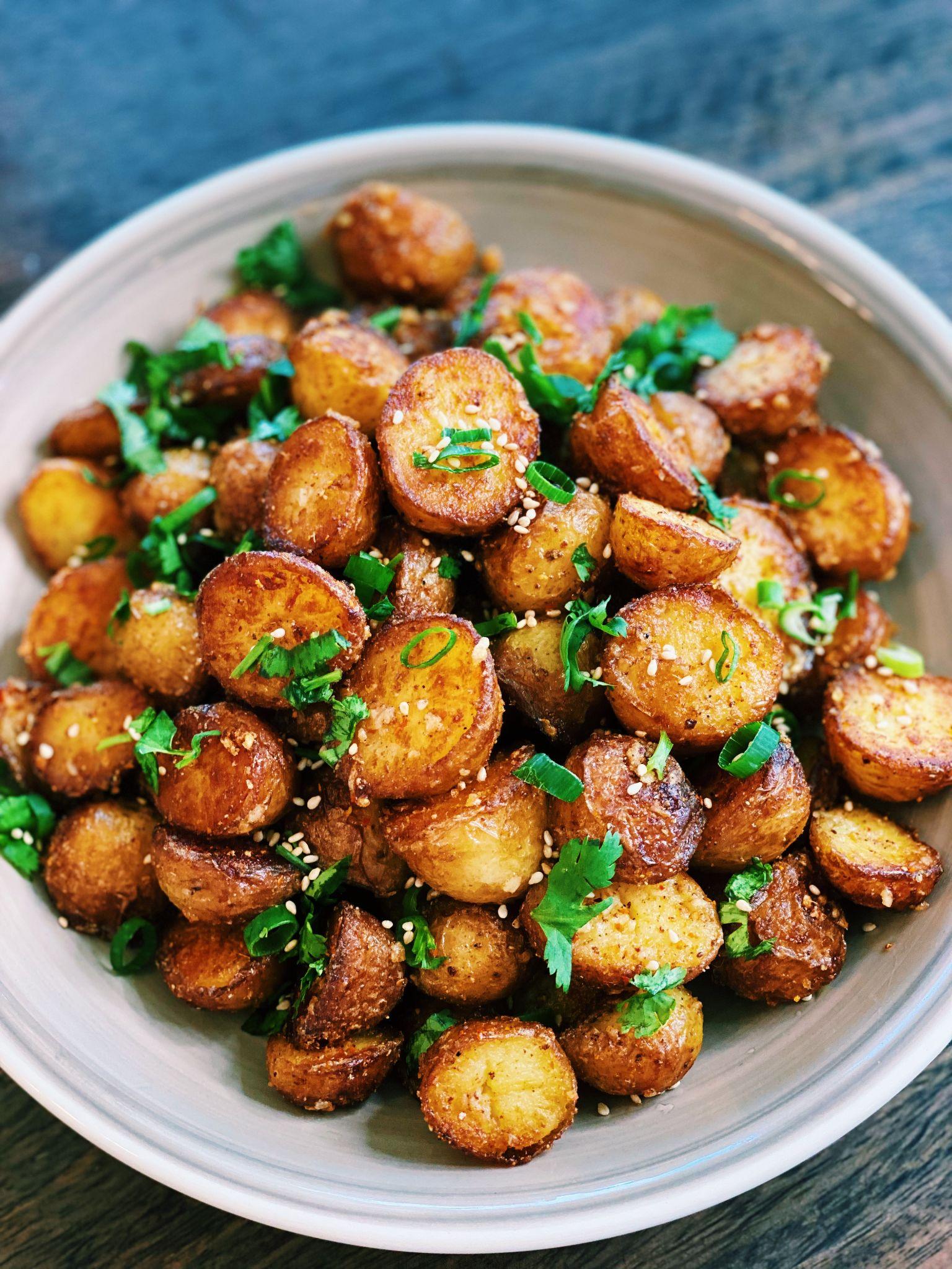 Spicy Garlic Potato (EXTRA CRISPY Tips!)