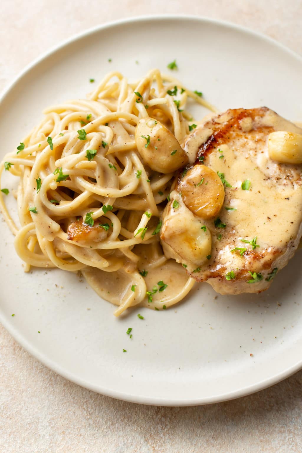 Creamy and Savory Garlic Pork Chops