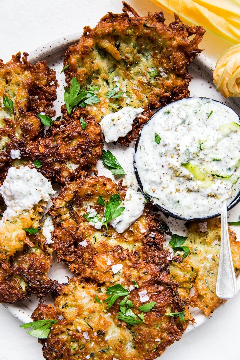 Crispy and Flavorful: Mediterranean-Style Zucchini Fritters