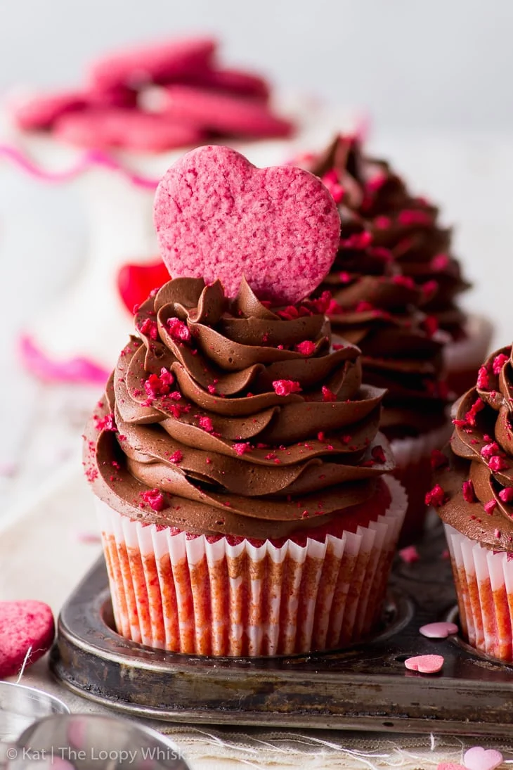 Decadent Raspberry Chocolate Valentine's Cupcakes