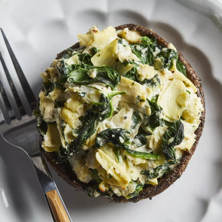 Elegant and Satisfying: Spinach & Artichoke-Stuffed Portobello Mushrooms