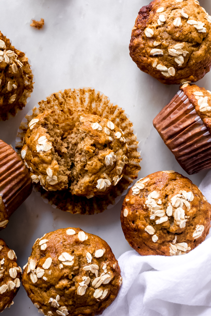 Healthy Maple Banana Nut Muffins