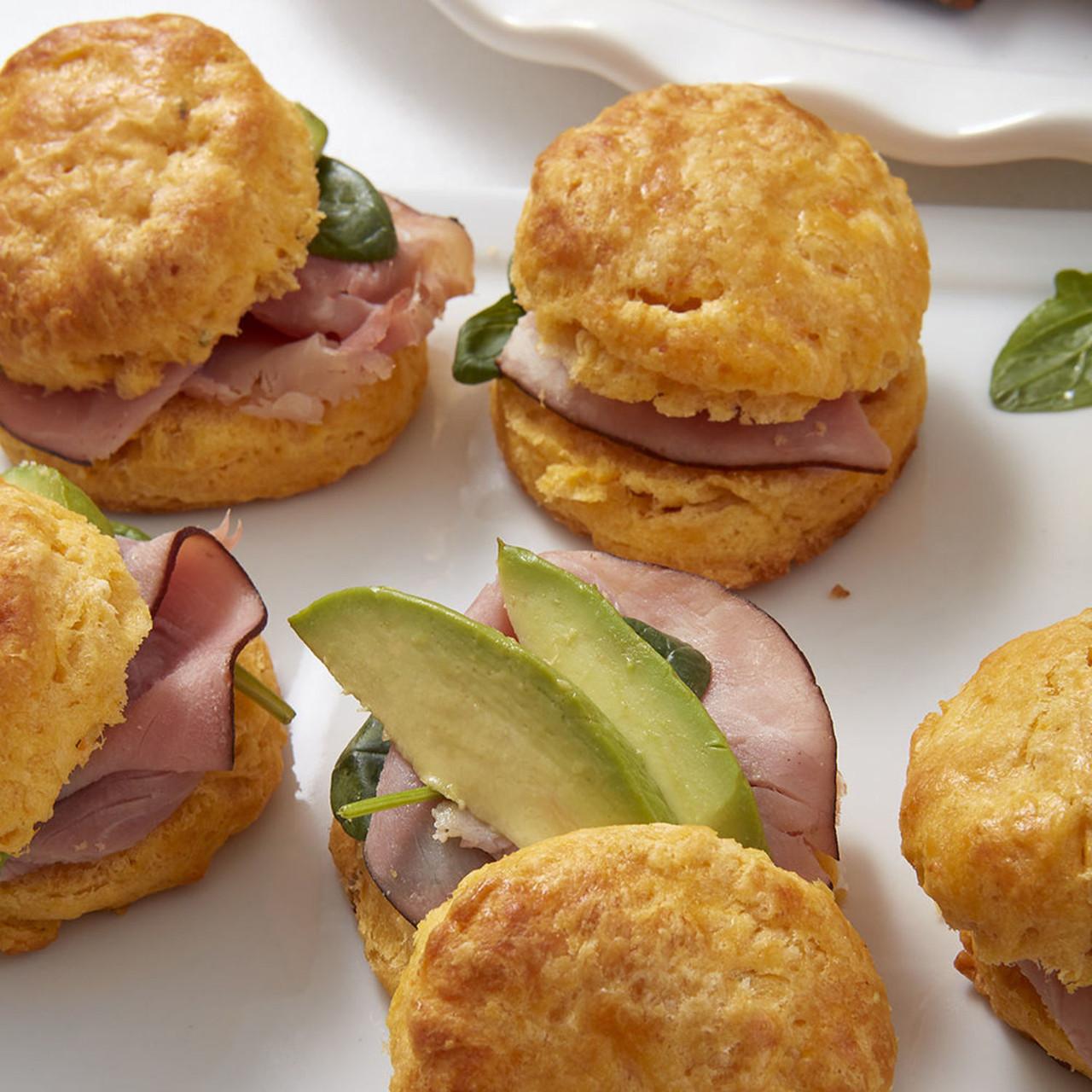 Mini Ham and Avocado Biscuit Sliders