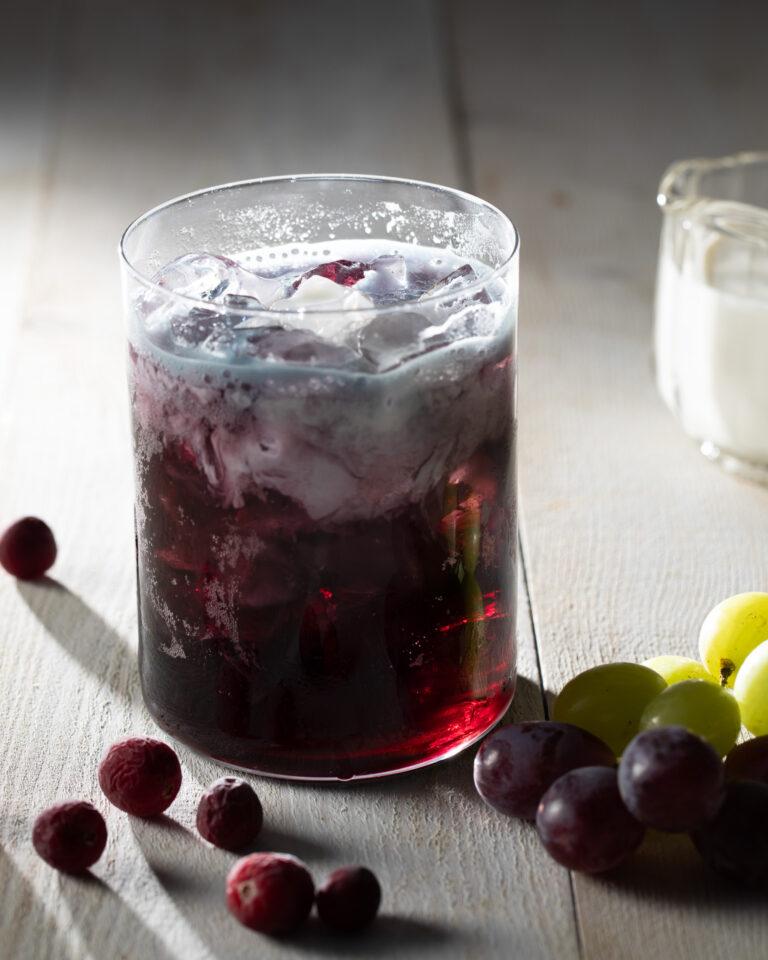 Velvety Grape Cranberry Dirty Soda