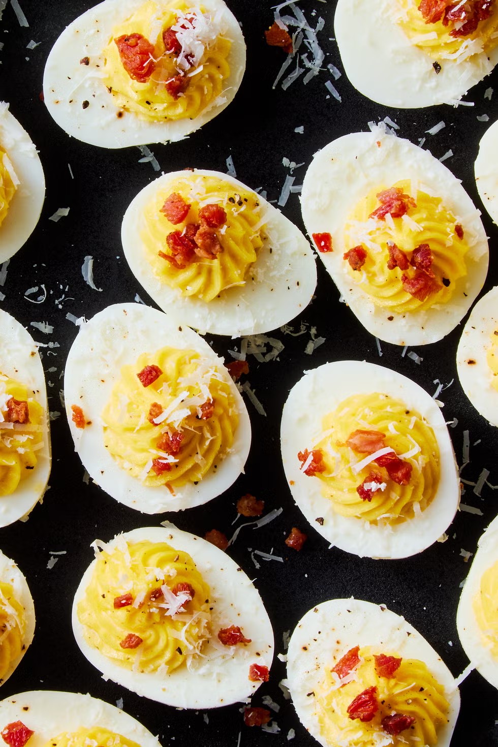 9. Carbonara Deviled Eggs