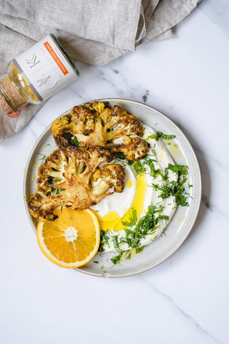 Cauliflower Steak with Orange Curry