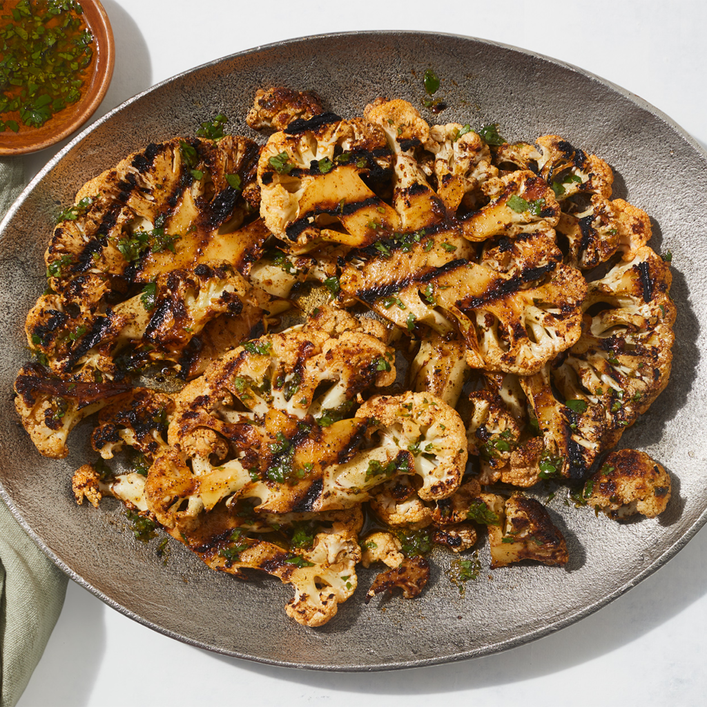 Ancho Chile Grilled Cauliflower Steaks