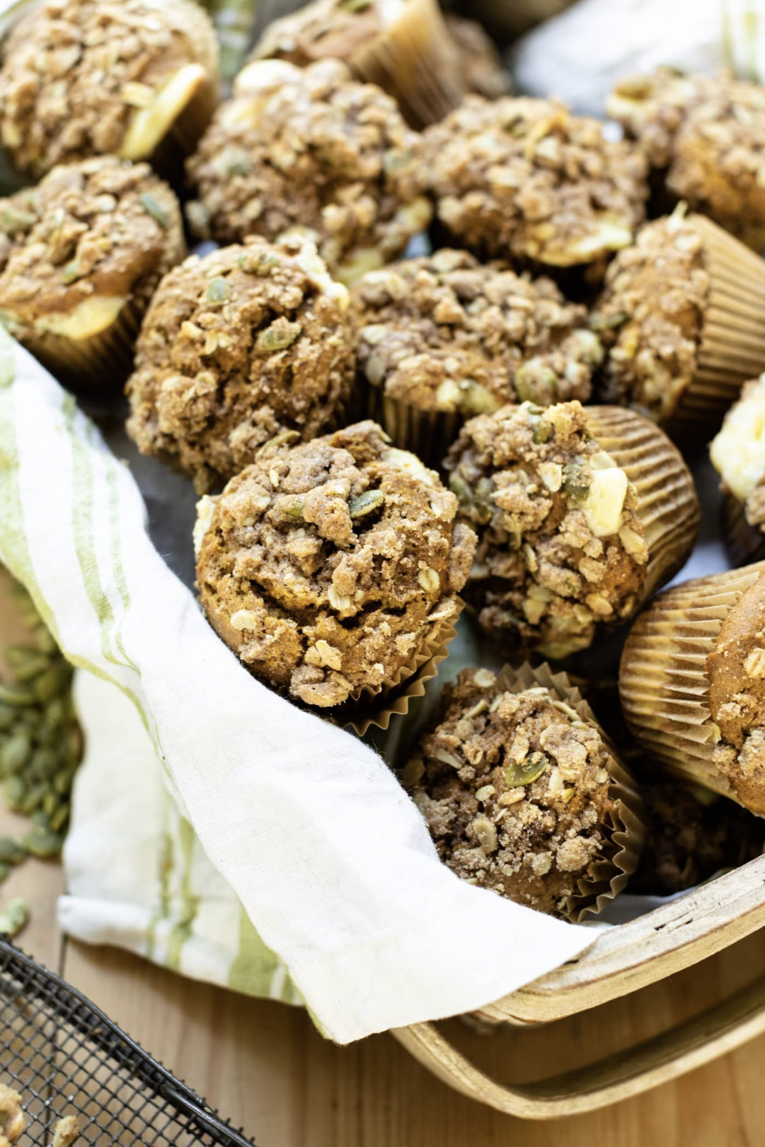 Pumpkin Cheesecake Muffins with Streusel Topping