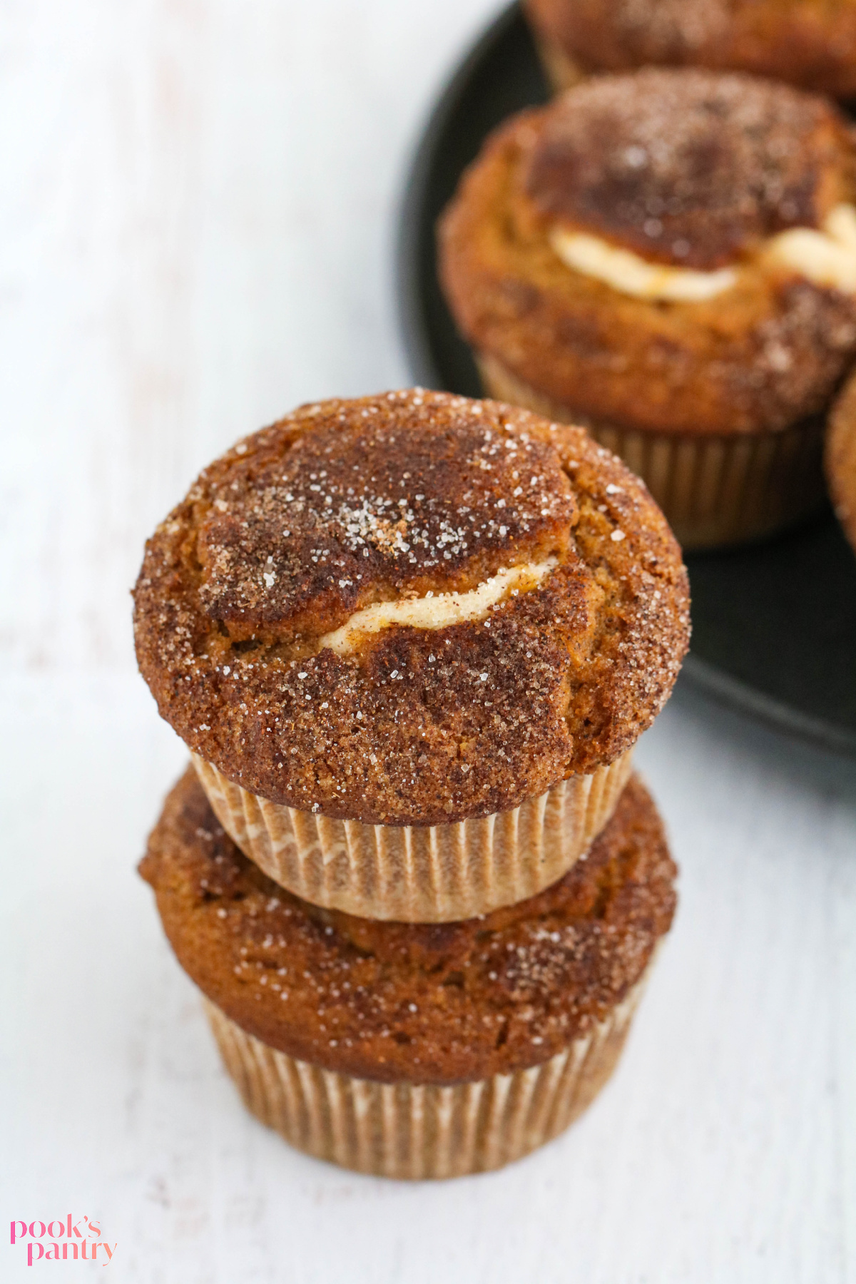 Cinnamon Sugar Pumpkin Cheesecake Muffins