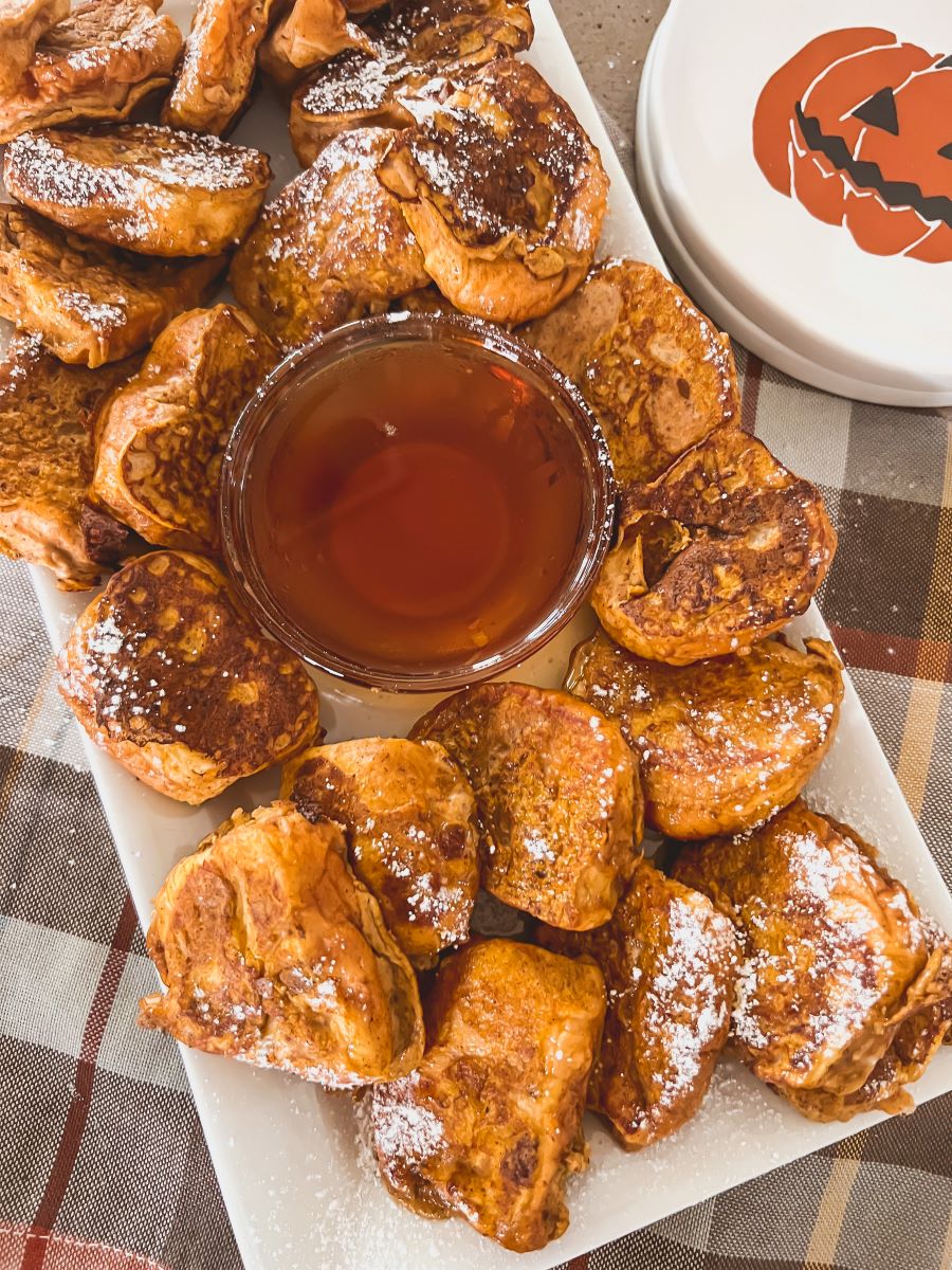 Hawaiian Rolls Soaked in Rich Pumpkin Spice Batter