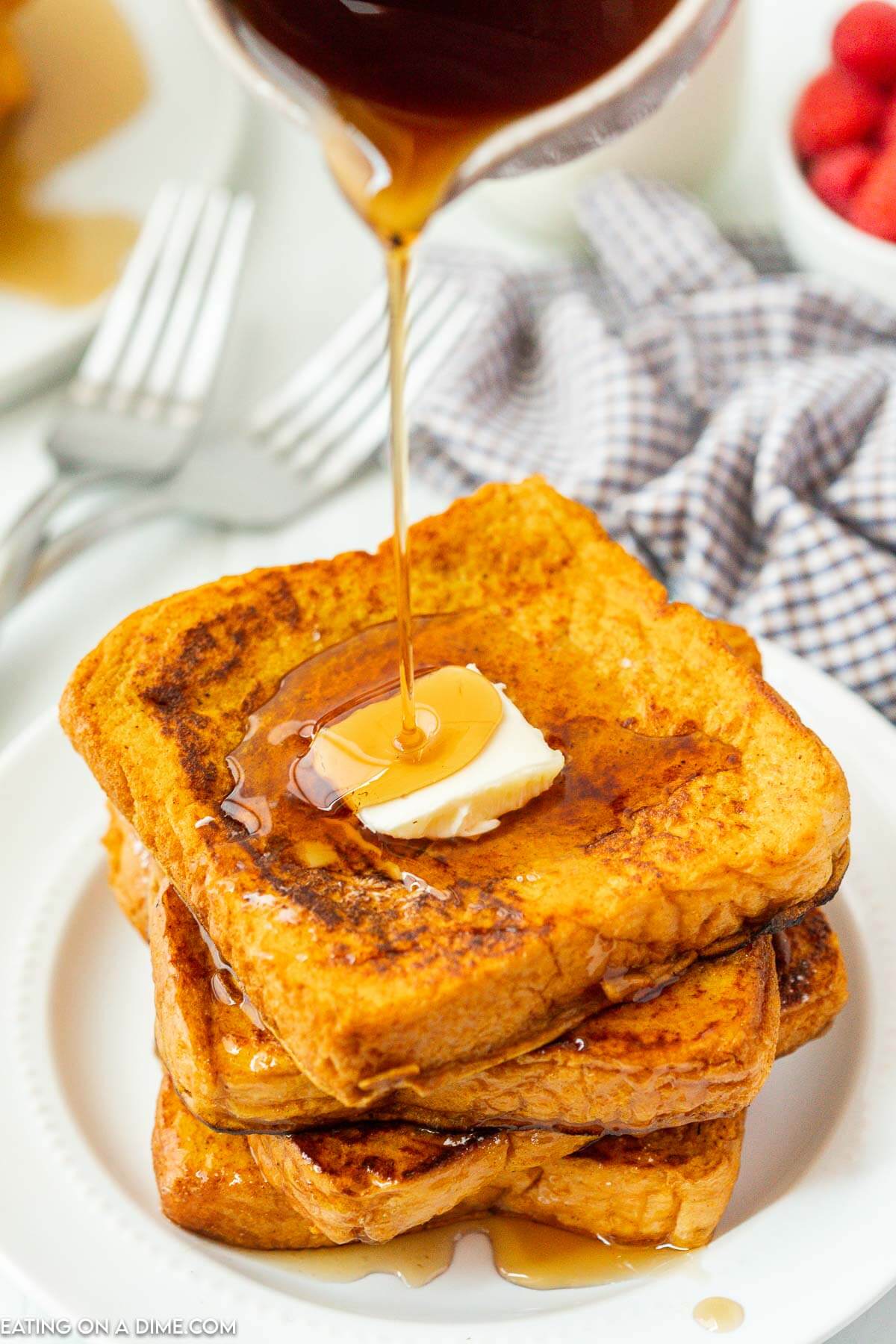 Cozy Kitchen Scene with Ingredients for Pumpkin French Toast Ready to Go