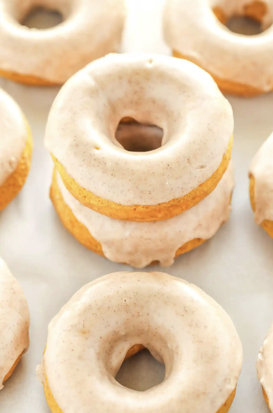 Baked Pumpkin Donuts with a Maple Twist